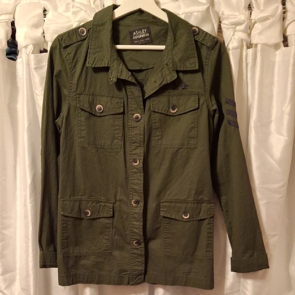 Ashley By 26 International Outerwear Green Utility Jacket Small 💛💛💛💛
